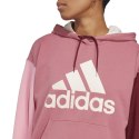 Adidas Bluza damska adidas Essentials Big Logo Oversized French Terry Hoodie różowa IC9869