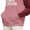 Adidas Bluza damska adidas Essentials Big Logo Oversized French Terry Hoodie różowa IC9869