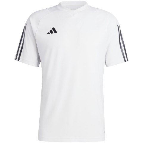 Adidas teamwear Koszulka męska adidas Tiro 23 Competition Jersey biało-czarna IC4565