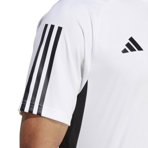 Adidas teamwear Koszulka męska adidas Tiro 23 Competition Jersey biało-czarna IC4565 Adidas teamwear Koszulka męska adidas Tiro 23 Competition Jersey biało-czarna IC4565