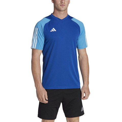 Adidas teamwear Koszulka męska adidas Tiro 23 Competition Jersey niebieska HU1296 Adidas teamwear Koszulka męska adidas Tiro 23 Competition Jersey niebieska HU1296