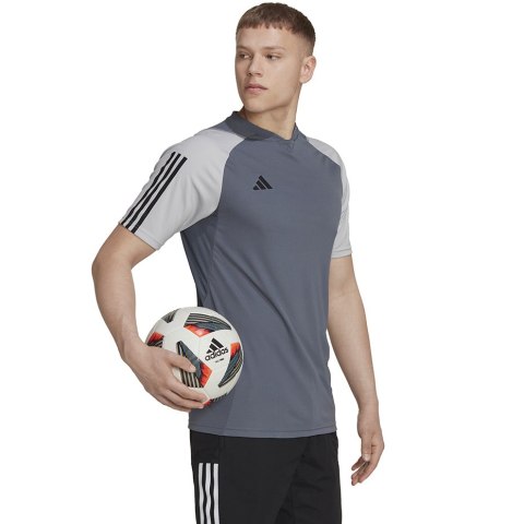Adidas teamwear Koszulka męska adidas Tiro 23 Competition Jersey szara HP1906 Adidas teamwear Koszulka męska adidas Tiro 23 Competition Jersey szara HP1906