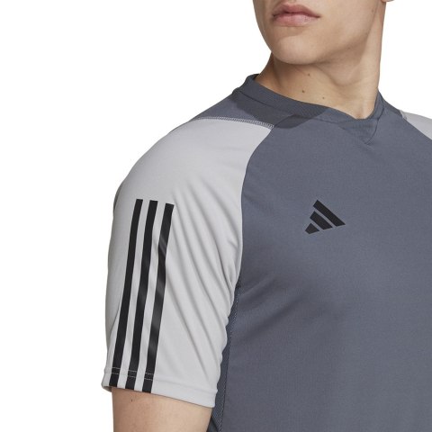 Adidas teamwear Koszulka męska adidas Tiro 23 Competition Jersey szara HP1906 Adidas teamwear Koszulka męska adidas Tiro 23 Competition Jersey szara HP1906