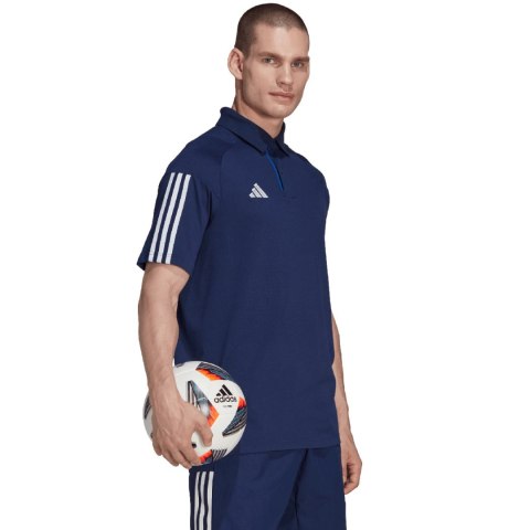 Adidas teamwear Koszulka męska adidas Tiro 23 Competition Polo granatowa HK8052 Adidas teamwear Koszulka męska adidas Tiro 23 Competition Polo granatowa HK8052