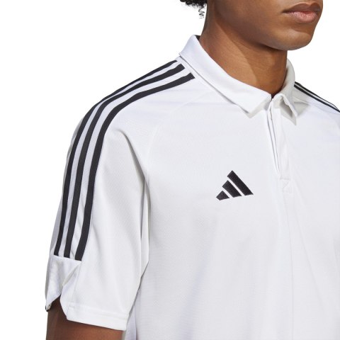 Adidas teamwear Koszulka męska adidas Tiro 23 League Polo biała HS3580 Adidas teamwear Koszulka męska adidas Tiro 23 League Polo biała HS3580