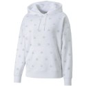 Puma Bluza damska Puma Brand Love AOP Hoodie FL biała 535706 02