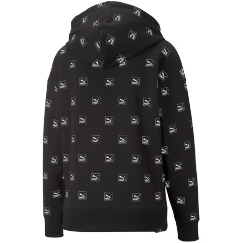 Puma Bluza damska Puma Brand Love AOP Hoodie FL czarna 535706 01 Puma Bluza damska Puma Brand Love AOP Hoodie FL czarna 535706 01