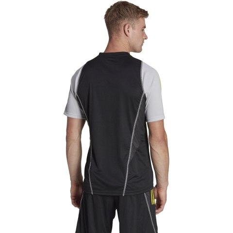 Adidas teamwear Koszulka męska adidas Tiro 23 Competition Jersey czarno-szara HU1295 Adidas teamwear Koszulka męska adidas Tiro 23 Competition Jersey czarno-szara HU1295