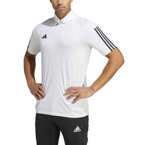 Adidas teamwear Koszulka męska adidas Tiro 23 Competition Polo biała IC4575 Adidas teamwear Koszulka męska adidas Tiro 23 Competition Polo biała IC4575