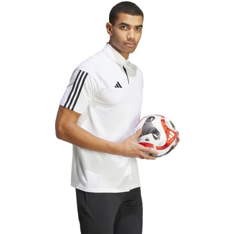 Adidas teamwear Koszulka męska adidas Tiro 23 Competition Polo biała IC4575 Adidas teamwear Koszulka męska adidas Tiro 23 Competition Polo biała IC4575