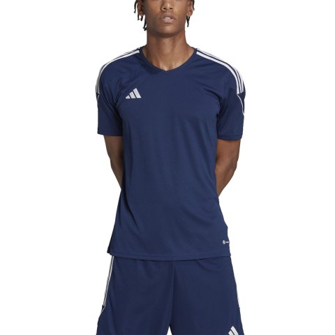 Adidas teamwear Koszulka męska adidas Tiro 23 League Jersey granatowa HR4608 Adidas teamwear Koszulka męska adidas Tiro 23 League Jersey granatowa HR4608