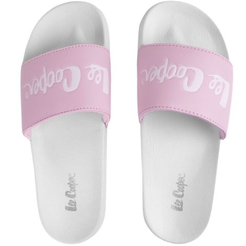 Lee Cooper Klapki damskie Lee Cooper biało-różowe LCW-23-42-1734LA Lee Cooper Klapki damskie Lee Cooper biało-różowe LCW-23-42-1734LA