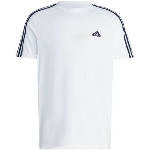 Adidas Koszulka męska adidas Essentials Single Jersey 3-Stripes Tee biała IC9336