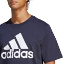 Adidas Koszulka męska adidas Essentials Single Jersey 3-Stripes Tee granatowa IC9348