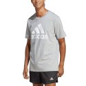 Adidas Koszulka męska adidas Essentials Single Jersey 3-Stripes Tee szara IC9350