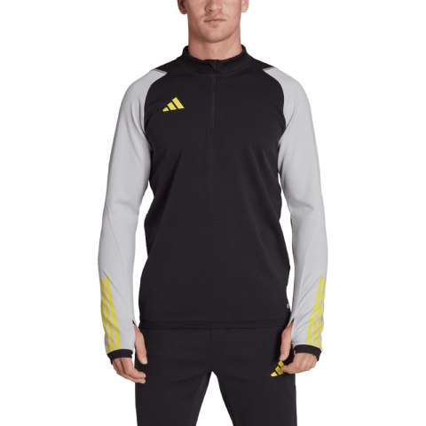 Adidas teamwear Bluza męska adidas Tiro 23 Competition Training Top czarno-szara HU1307 Adidas teamwear Bluza męska adidas Tiro 23 Competition Training Top czarno-szara HU1307