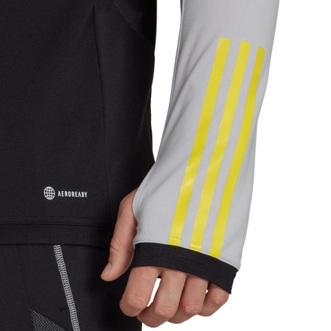 Adidas teamwear Bluza męska adidas Tiro 23 Competition Training Top czarno-szara HU1307 Adidas teamwear Bluza męska adidas Tiro 23 Competition Training Top czarno-szara HU1307