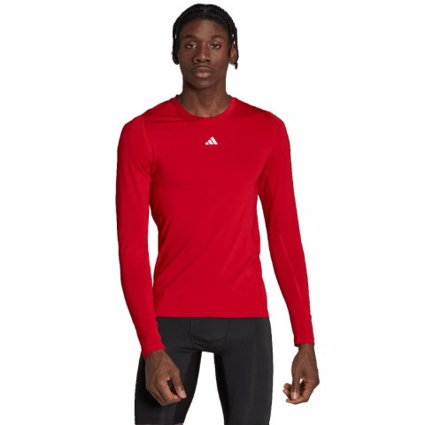 Adidas teamwear Koszulka męska adidas Techfit Aeroready Long Sleeve Tee czerwona HP0639 Adidas teamwear Koszulka męska adidas Techfit Aeroready Long Sleeve Tee czerwona HP0639