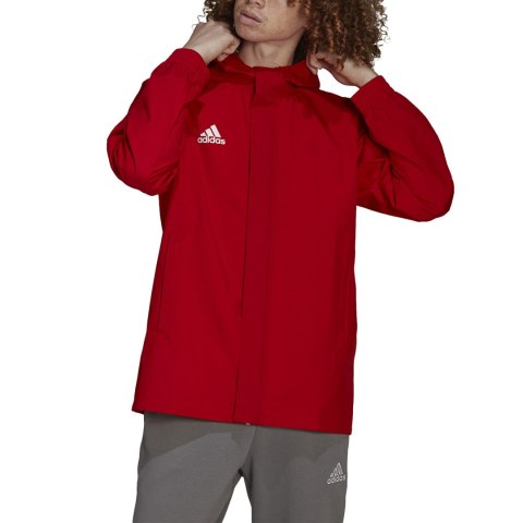 Adidas teamwear Kurtka męska adidas Entrada 22 All-Weather czerwona IK4009 Adidas teamwear Kurtka męska adidas Entrada 22 All-Weather czerwona IK4009