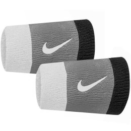 Nike Frotka na rękę Nike szeroka Swoosh szaro-czarna 2 szt. N0001586016OS