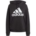 Adidas Bluza damska adidas Essentials Big Logo Oversized French Terry Hoodie czarna HR4934