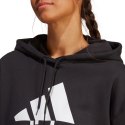 Adidas Bluza damska adidas Essentials Big Logo Oversized French Terry Hoodie czarna HR4934