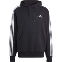 Adidas Bluza męska adidas Essentials French Terry 3-Stripes Hoodie czarna IC0435