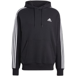 Adidas Bluza męska adidas Essentials French Terry 3-Stripes Hoodie czarna IC0435