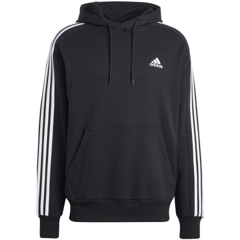 Adidas Bluza męska adidas Essentials French Terry 3-Stripes Hoodie czarna IC0435