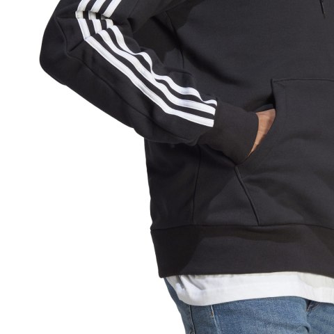 Adidas Bluza męska adidas Essentials French Terry 3-Stripes Hoodie czarna IC0435 Adidas Bluza męska adidas Essentials French Terry 3-Stripes Hoodie czarna IC0435