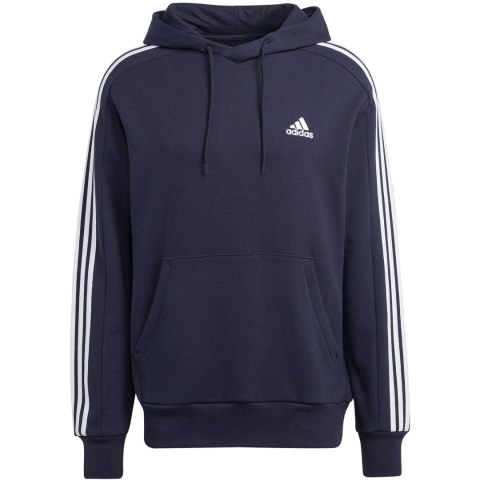 Adidas Bluza męska adidas Essentials French Terry 3-Stripes Hoodie granatowa IC0436