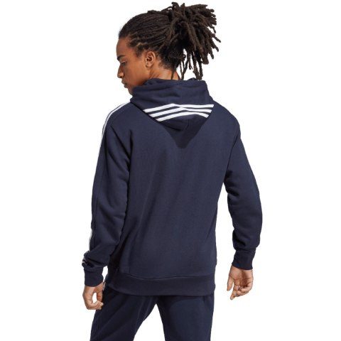 Adidas Bluza męska adidas Essentials French Terry 3-Stripes Hoodie granatowa IC0436 Adidas Bluza męska adidas Essentials French Terry 3-Stripes Hoodie granatowa IC0436