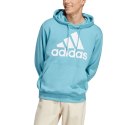 Adidas Bluza męska adidas Essentials French Terry Big Logo Hoodie błękitna IC9367