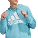 Adidas Bluza męska adidas Essentials French Terry Big Logo Hoodie błękitna IC9367