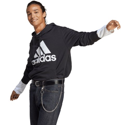 Adidas Bluza męska adidas Essentials French Terry Big Logo Hoodie czarna IC9363 Adidas Bluza męska adidas Essentials French Terry Big Logo Hoodie czarna IC9363