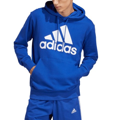 Adidas Bluza męska adidas Essentials French Terry Big Logo Hoodie niebieska IC9366 Adidas Bluza męska adidas Essentials French Terry Big Logo Hoodie niebieska IC9366