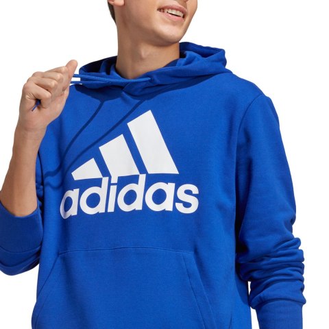 Adidas Bluza męska adidas Essentials French Terry Big Logo Hoodie niebieska IC9366 Adidas Bluza męska adidas Essentials French Terry Big Logo Hoodie niebieska IC9366