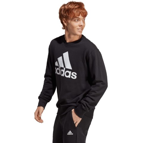 Adidas Bluza męska adidas Essentials French Terry Big Logo czarna IC9324 Adidas Bluza męska adidas Essentials French Terry Big Logo czarna IC9324