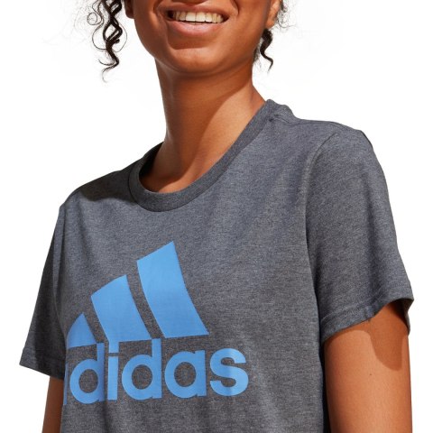 Adidas Koszulka damska adidas Loungewear Essentials Logo Tee szara IC0634 Adidas Koszulka damska adidas Loungewear Essentials Logo Tee szara IC0634