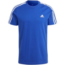Adidas Koszulka męska adidas Essentials Single Jersey 3-Stripes niebieska IC9338