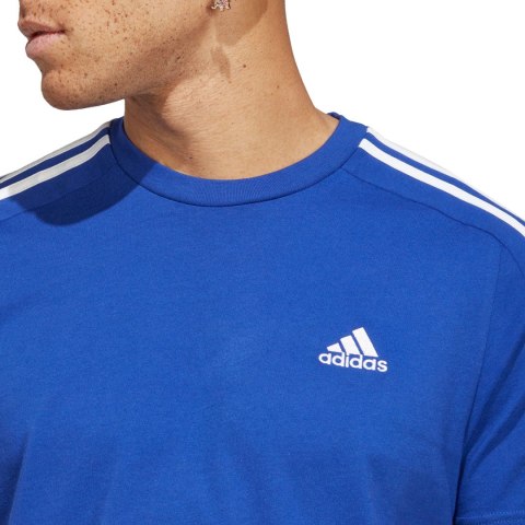 Adidas Koszulka męska adidas Essentials Single Jersey 3-Stripes niebieska IC9338 Adidas Koszulka męska adidas Essentials Single Jersey 3-Stripes niebieska IC9338