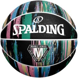 Spalding Piłka do koszykówki Spalding Marble czarno-pastelowa 84405Z