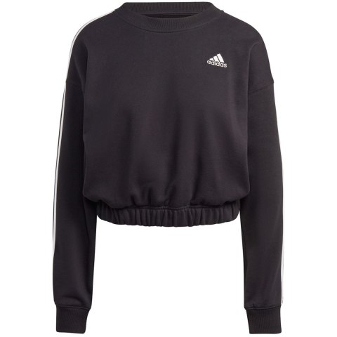 Adidas Bluza damska adidas Essentials 3-Stripes Crop czarna HR4926