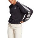 Adidas Bluza damska adidas Essentials 3-Stripes Crop czarna HR4926