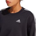 Adidas Bluza damska adidas Essentials 3-Stripes Crop czarna HR4926