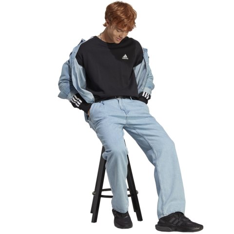 Adidas Bluza męska adidas Essentials French Terry 3-Stripes czarna IC9317 Adidas Bluza męska adidas Essentials French Terry 3-Stripes czarna IC9317