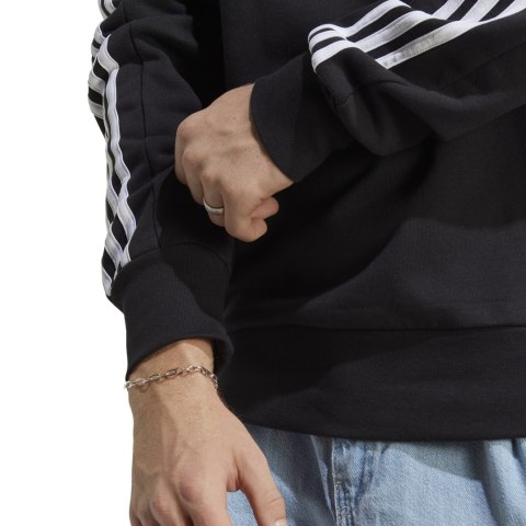 Adidas Bluza męska adidas Essentials French Terry 3-Stripes czarna IC9317 Adidas Bluza męska adidas Essentials French Terry 3-Stripes czarna IC9317