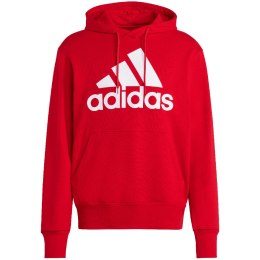 Adidas Bluza męska adidas Essentials French Terry Big Logo Hoodie czerwona IC9365