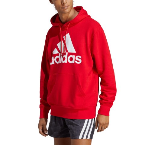 Adidas Bluza męska adidas Essentials French Terry Big Logo Hoodie czerwona IC9365 Adidas Bluza męska adidas Essentials French Terry Big Logo Hoodie czerwona IC9365