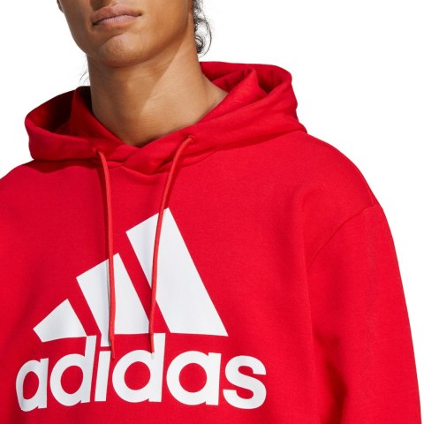 Adidas Bluza męska adidas Essentials French Terry Big Logo Hoodie czerwona IC9365 Adidas Bluza męska adidas Essentials French Terry Big Logo Hoodie czerwona IC9365